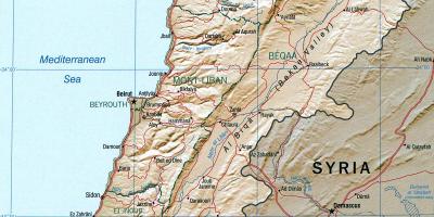 Térkép Libanon földrajz