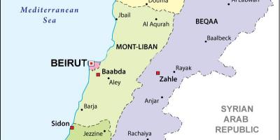 Térkép Libanon politikai