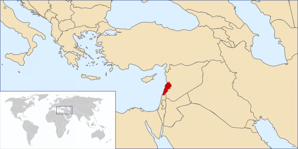 térkép Libanon világ 